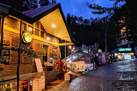 wooden house during sunset